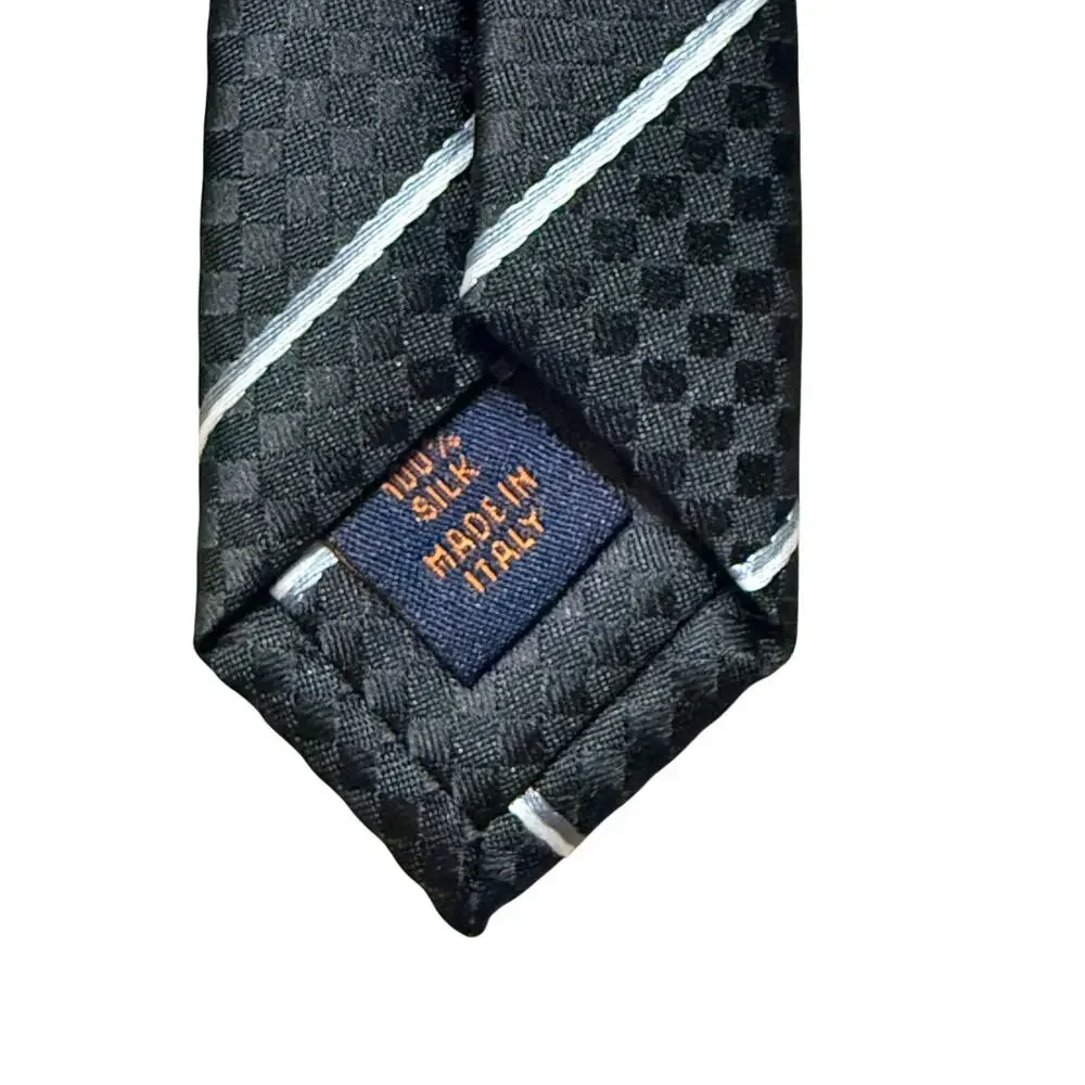 Louis Vuitton Paris Black 100% Silk Necktie
